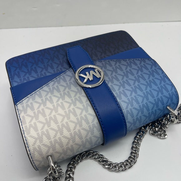 Michael Kors Greenwich Sm Ombré Color-Block Signature Logo Flap Crossbody XBODY - Picture 13 of 16